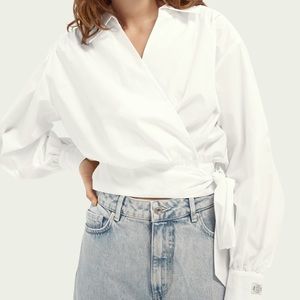 Scotch & Soda Crisp White Organic Cotton Top
